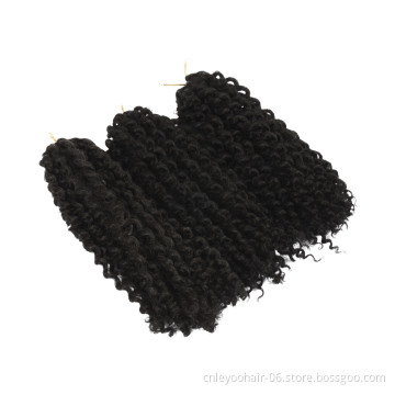 8 Inch Black Marlybob Crochet Hair Extension Factory Seller Short Mali bob Kinky Curl Crochet Braiding Hair Extension